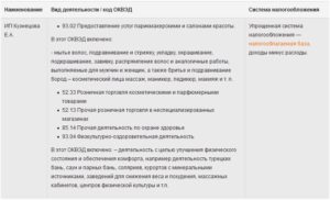 Форма налогообложения для ип в сфере парикмахерских услуг