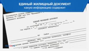 Единый жилищный документ мфц не выдает