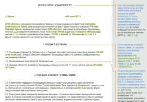 Беспроцентный договор займа между директором и ооо