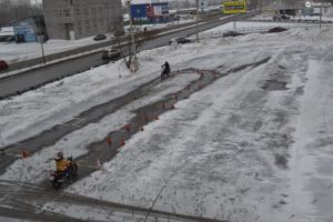 Сдача на права категории а зимой