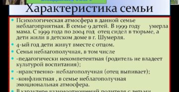 Развернутая характеристика семьи Развернутая характеристика семьи